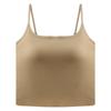 Ropa interior de espalda hermosa camisola para mujer tirante interior con almohadilla para el pecho verano base de una pieza tirante interior envuelto pecho brasier sin costuras