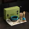 Juego de Ocho Piezas de Esmalte de Horno Antiguo para Matcha Set Completo de Herramientas para Batir Matcha Ceremonia del Té de Goteo Estilo Dinastía Song Tazón de Té Batidor de Matcha Tamiz de Matcha de 100 Púas