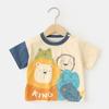 [Liquidação de Manga Curta] Kaka Panda Roupas Infantis Camiseta Infantil de Manga Curta Meninos Manga Meia-Manga Fina Top de Verão para Meninas