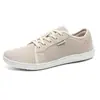 Zapatos barefoot de ajuste ancho transfronterizos para hombre, zapatillas casuales de malla transpirable, de caña baja con cordones, para exteriores, antideslizantes, con puntera ancha para hombre