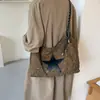 Bolsa tote grande de estrelas para mulheres, nova bolsa de ombro vintage de lona com estampa de leopardo 2026, bolsa grande casual para o dia a dia