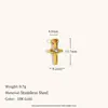 Diseño de Nicho Transfronterizo Europeo y Americano Colgante de Corazón de Guitarra con Festones Acero Inoxidable Chapado en Oro de 18K Accesorios de Joyería DIY para Mujeres