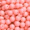 Cuentas redondas de acrílico de color sólido con agujero recto, color caramelo, con cuentas, hechas a mano, accesorios para bolsos, pulseras, collares DIY, venta al por mayor