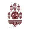Pegatinas de tatuaje temporales florales a mano impermeables de encaje Hina rojo marrón transfronterizas India Medio Oriente venta caliente tatuaje de henna