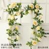 Simulação de rosas, flores artificiais, trepadeiras, cipós, tubulações de água de ar condicionado de parede, abrigo sinuoso, teto decorativo de sala de estar, plantas de plástico