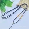 Cordón para Colgante de Hilo Dorado Tejido a Mano con Nudos Deslizantes, Cordón para Collares de Colgantes de Jade, Cordón para Colgante con Hebilla de Paz, Cordón para Accesorios de Oro y Jade