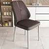 Silla Nórdica Simple Silla con Respaldo de Lujo Ligero Moderno Italiano Silla de Comedor para el Hogar Silla para Mesa de Comedor de Hotel Taburete de Restaurante Metal