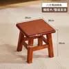 Taburete de madera maciza, taburete cuadrado, elegante taburete redondo para sala de estar, taburete simple, taburete bajo para el hogar, silla, banco para adultos, taburete para cambiar zapatos de niños