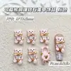Oso Lindo Brillante Cobre Incrustado Circonita Decoraciones para Uñas Corazón Conejo Accesorios para Uñas Piezas para DIY