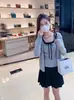 Cardigã de Tricô Estilo Coreano com Suspensórios para Mulheres 2025 Novo Casaco Suéter de Outono e Inverno Peça Externa com Wear Atmosférico