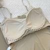 Gelo de seda quente menina plissada camisola mulheres com almofada no peito slim fit desgaste interno e exterior emagrecimento top sem costura cueca nude
