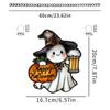 Halloween Nuevo Pequeño Fantasma Leyendo antes de Acostarse Bajo la Luna Acrílico Plano 2D Ambiente Festivo Colgante Decorativo