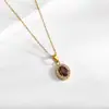 Venta Caliente Transfronteriza Conjunto de Joyería Ovalada Set de Cadena de Circonita Joyería de Nicho de Lujo Ligero