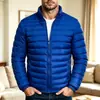 2026 Nueva Chaqueta Casual de Algodón de Color Sólido con Cuello Alto para Hombre Europeo y Americano, Talla Grande, Simple y a la Moda, Chaqueta Ligera de Algodón