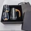 Entrada Creativa Lujo Lámina de Oro Vaso para Licores Traje Jarra de Cristal para Vino Hogareña Vaso para Licores Copa Bala Dispensador de Vino Caja de Regalo Set de Vino