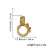 Collar de Oro de 18K Rellenado Color Duradero Micro-Incrustado Circonita Broche Universal Broche de Collar Broche de Perla Broche Final Accesorios para Joyería DIY