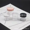 Caja redonda transparente 20g tarro de crema negro, caja de polvo de glitter 20ml, tarro para joyería, caja para cuentas, frasco de ungüento verde
