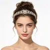 Diademas al por mayor Estilo Europeo y Americano Moño Diademas Nupciales Diademas para Boda Fiesta de Graduación Corona de Espina de Pescado con Pedrería Brillante