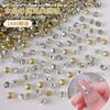 1440 Famosos en Internet Adornos de Diamantes Blancos con Punta para Uñas, Diamantes Apilados, Súper Brillantes, Cielo Estrellado, Vidrio Transparente para Rellenar Espacios