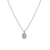 Collar Colgante de Plata de Ley S925 Estilo Coreano Lujo Ligero Nicho Diamante Ovalado Cadena para Clavícula Alto Sentido del Diseño Combinable