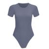 Mono de Amazon Moda Femenina Transfronteriza Europea y Americana Cuello Redondo Manga Corta Ajustado Traje de Ballet Danza Moderna