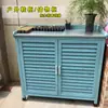 Almacenamiento de Gabinete de Zapatos de Madera Maciza para Exteriores al por Mayor Gabinete de Almacenamiento Puerta de Villa Protección Solar Impermeable Caja de Herramientas para Patio Balcón de Jardín Artículos Varios