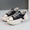 [Personalizado] Hs01 Zapatos Nuevos de Color Sólido para Mujer Más Fáciles de Combinar Verano 2023 Suela Gruesa Transpirable Inferior Cuero Moda Zapatos Casuales