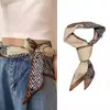 Bufanda Larga de Seda, Nuevo Estilo Primavera y Verano, Se Puede Combinar con Camisas, Usada como Cinta, Cinturón Multifuncional, Goma para el Cabello, Bufanda a la Moda y Versátil