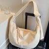 2026 Nueva Moda Bolso de Lona, Bolso de Lona Versátil Casual Artístico Tipo Dumpling, Bolso de Hombro Cruzado Ligero de Gran Capacidad Moderno