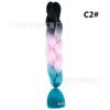 Peluca Xuchang Trenzas Grandes Seda de Alta Temperatura Rastas Fibra Química Colorida Gradiente Trenzas Retorcidas Coloridas Lugares Pintorescos Rastas de Pino Grande en Stock