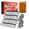 Luz estroboscópica de red para coche de fábrica, control remoto inalámbrico, uno para cuatro, 4 LED * 4 clips, luz de advertencia estroboscópica