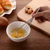 Batidor de Huevos de Hierro Electrochapado 2 Tamaños 15.5cm 18.5cm | Batidora Manual | Ligero | Fácil de Limpiar | Herramienta Profesional de Cocina para Panadería Restaurante Hogar