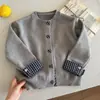 Suéter de Tricô Cartoon Infantil 2025 Outono Novo Estilo Coreano Cardigan Top Suéter Solto para Bebê Jaqueta Atacado