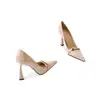 Novedad de la temporada: Zapatos Negros de Tacón Alto para Mujer que Son Cómodos, Versátiles Zapatos de Punta Fina con un Elegante Tacón Delgado para Otoño 2025