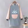 Delantal de Ciervo para Limpiar con la Mano para el Hogar Creativo Simple Anti-Manchas Moda Femenina Delantal Bata Regalo de Gama Alta Patrón de Impresión