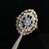 Sanjie superventas Nuevo anillo grande con incrustaciones de diamantes calado tendencia de moda anillo exagerado para el dedo índice fabricante
