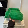 Bolso de Mano de Tela Nuevo para Cosméticos con Cadena Transfronterizo de Amazon, Bolso de Novedad con Rayas y Nubes, Bolso Versátil de Hombro Cruzado