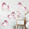 Novo FX-D346 desenhos animados cor-de-rosa unicórnio PVC material do jardim de infância jardim de infância casa adesivo de parede decoração