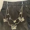 Europa e Estados Unidos joias transfronteiriças punk hip-hop metal elemento borboleta criativo corrente de calça estilo INS corrente de cintura borboleta feminina pronta entrega