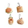Colgante Creativo Lindo Pan de Hamburguesa Muñeco de Peluche Llavero Muñeco de Bolsa Comida para Jugar Llavero Colgante