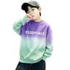 Moletom Infantil 2026 Outono Nova Roupa Infantil Moletom Pulôver Degradê Camiseta Manga Longa Infantil Camisa Básica para Bebê