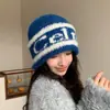 Colección de alta gama para otoño e invierno: Gorro de punto bordado inglés, casual y versátil, hace que tu cara se vea más pequeña y crea un look elegante y atmosférico