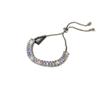 Pulsera de Circonita de Diamantes Completa de Lujo Ligero Súper Brillante Diseño Nicho Ins Celebridad de Internet Pulsera de Tirar Ajustable Joyería de Alta Gama
