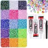 Caixa Colorida Ab com 40 Compartimentos, 3mm, Fundo Plano, Pedras de Resina para Unhas, Strass, Hot-Selling da Amazon, Kit de Acessórios para Nail Art DIY, Atacado