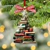 Pingente de Natal Transfronteiriço Novo Decoração de Árvore de Natal Enfeites para Pendurar no Carro Acrílico Plano Livro