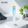 Encendedor alargado personalizado y creativo, portátil, recargable, con colores degradados, mini carga USB, metal y diseño a prueba de viento
