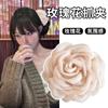 ¡Romance floreciente! Clip de Agarre de Rosa Tridimensional Caro Mismo Estilo Flor para la Cabeza Clip de Tiburón Horquilla Francesa para Mujer