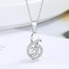 Joyería de Plata Pura, Exquisito Collar Estilo Hada Coreano, Colgante de Calabaza, Cadena para Clavícula, Regalo para Novia o Mejor Amiga, Diseño Geométrico