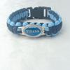 Pulsera de Cuerda para Paraguas de 32 Equipos de la NFL Pulsera de la Liga de Fútbol Americano Pulsera con Logo de la NFL Pulsera de Piedra de Tiempo Vintage