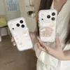 Estuche de etiqueta esmerilada Rilakkuma adecuado para iPhone 17/18 Pro Max, soporte coreano Apple 16, 15P lindo